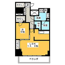 セイワパレス丸の内駅前 1LDKの間取図画像