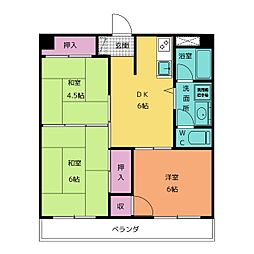 シャトー丸の内 3DKの間取図画像