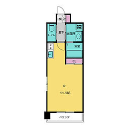 グラマシー白川公園 ワンルームの間取図画像