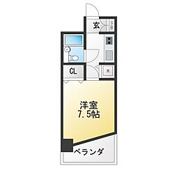 ライオンズマンション橦木 1Kの間取図画像