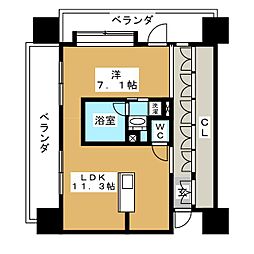 アーデン泉プレミア 1LDKの間取図画像