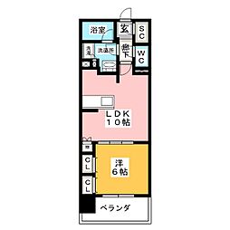 プレサンスグラン丸の内 1LDKの間取図画像