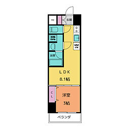 プライムアーバン泉 1LDKの間取図画像