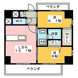 エスペランサ泉 2LDKの間取図画像