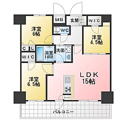 S-RESIDENCE高岳ardent 3LDKの間取図画像