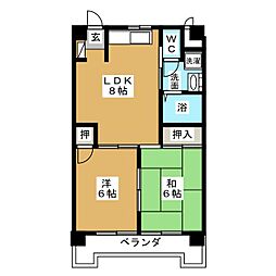 丸の内カジウラ 2DKの間取図画像