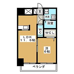 グランツ泉 1LDKの間取図画像