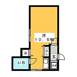 メゾンイマイ ワンルームの間取図画像