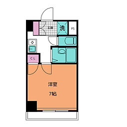 クレストール住田 1Kの間取図画像