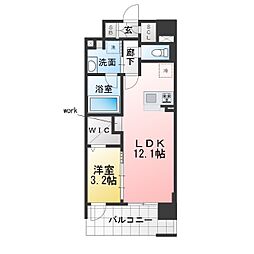 積水ハウス施工 泉3丁目計画 1LDKの間取図画像