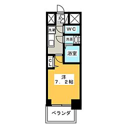 プレサンス丸の内アデル 1Kの間取図画像