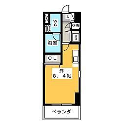 LIVCITY ワンルームの間取図画像