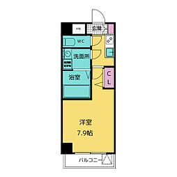 SHOKENResidence名古屋泉 1Kの間取図画像
