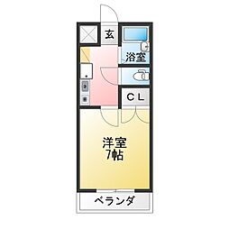 グローリアスT.M 1Kの間取図画像