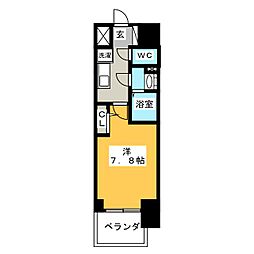 プレサンスTHE久屋大通レジェンド 1Kの間取図画像