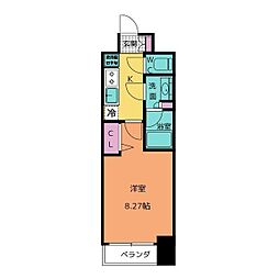 LIVCITY泉 1Kの間取図画像