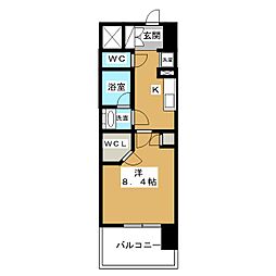 ブランシエスタ泉 1Kの間取図画像