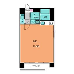 ESSE栄 ワンルームの間取図画像