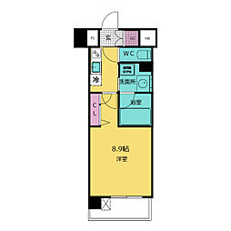 GRANDESPOIR東桜 1Kの間取図画像