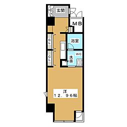 N.S.ZEALIZUMI ワンルームの間取図画像
