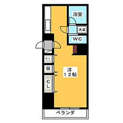 ライオンズマンション千種 ワンルームの間取図画像