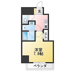 E-city大須 1Kの間取図画像