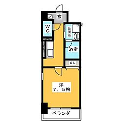 ラルーチェ泉 1Kの間取図画像
