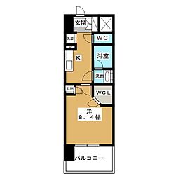 ブランシエスタ泉 1Kの間取図画像