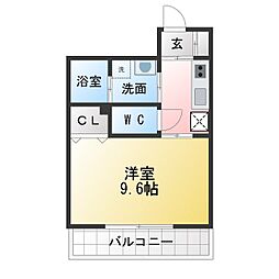 BERG大須 1Kの間取図画像