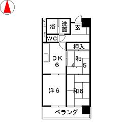 丸の内FORT 3DKの間取図画像
