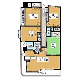 レジディア泉 4LDKの間取図画像