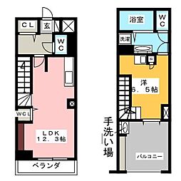 カスタリア新栄2 ワンルームの間取図画像