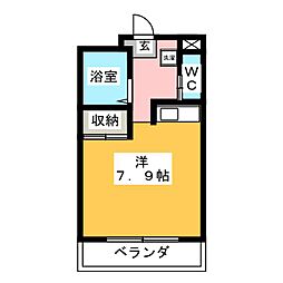 ドール新栄 1Kの間取図画像