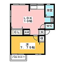 シティハイムモアフルＡ  ｜ 愛知県名古屋市中川区四女子町１丁目（賃貸アパート1LDK・2階・41.55㎡） その2