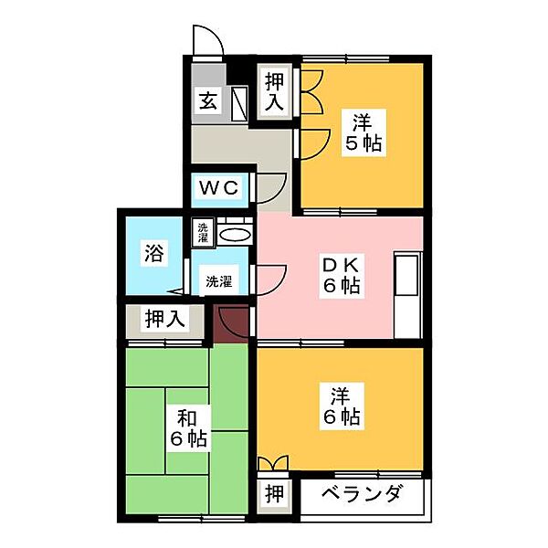 メゾン伊藤 ｜愛知県名古屋市中川区高畑３丁目(賃貸マンション3DK・4階・54.03㎡)の写真 その2