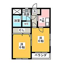 スカイハイツカニエ  ｜ 愛知県名古屋市中川区小本１丁目（賃貸マンション2K・2階・35.60㎡） その2