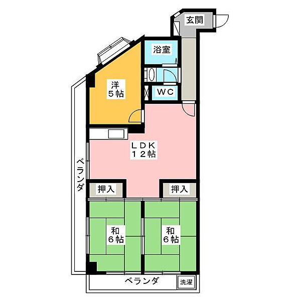 ＴＹマンション ｜愛知県名古屋市中川区中花町(賃貸マンション3LDK・4階・65.00㎡)の写真 その2