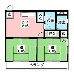 間取図画像 2DK