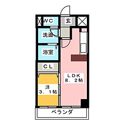 CasaDelSol 1LDKの間取図画像