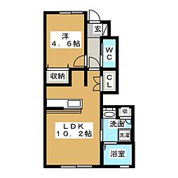 アーバンビレッジ 1LDKの間取図画像