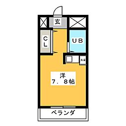 プレイス戸田 ワンルームの間取図画像