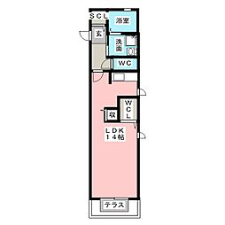 フレシール ワンルームの間取図画像