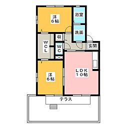 サンパティオ 2LDKの間取図画像