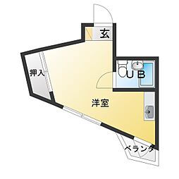 ヤゴトハウス ワンルームの間取図画像