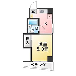 ヤゴトハウス ワンルームの間取図画像
