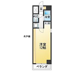 ホワイトマンション ワンルームの間取図画像