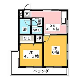 間取図画像 2DK