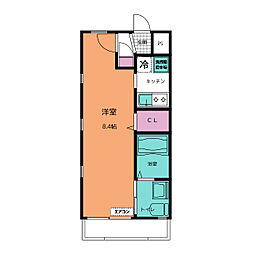 dot八事山 1Kの間取図画像