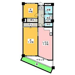 ハイライフ八事 2LDKの間取図画像