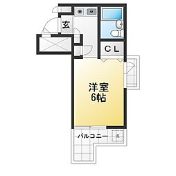 メゾン・ド・サピッド ワンルームの間取図画像